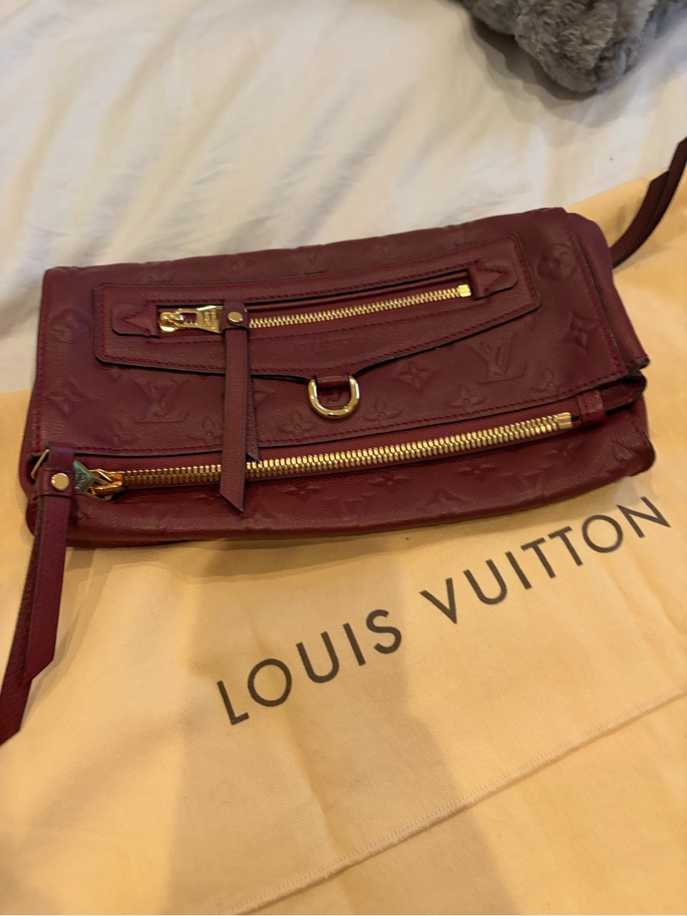 Louis Vuitton Women's Burgundy Monogram Crossbody Clutch